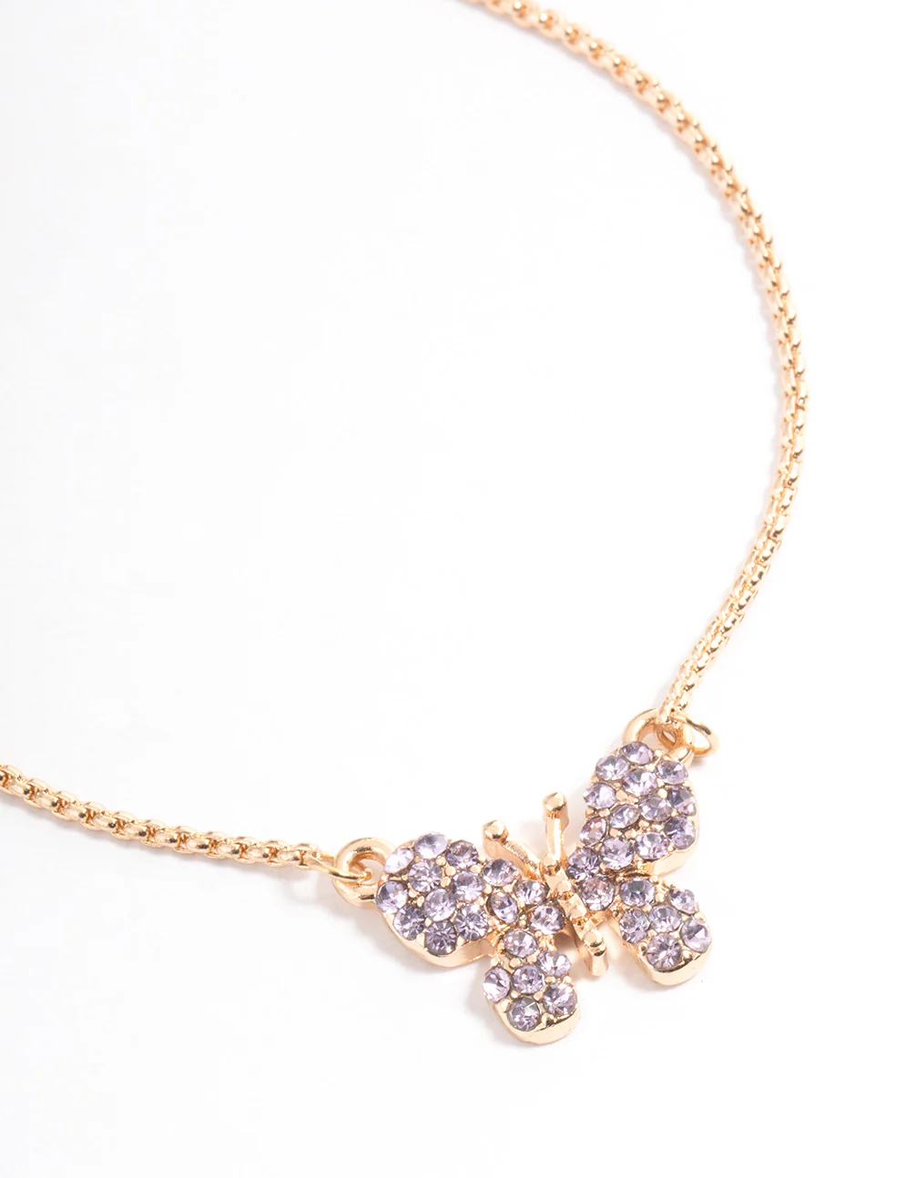 Lilac Pave Butterfly Toggle Bracelet - Image 3