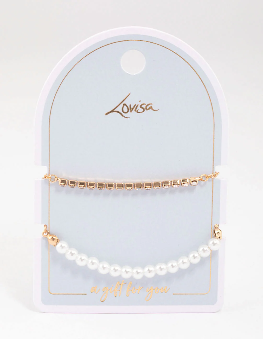 Gold Pearl & Cup Chain Chain Bracelet Pack - Image 2