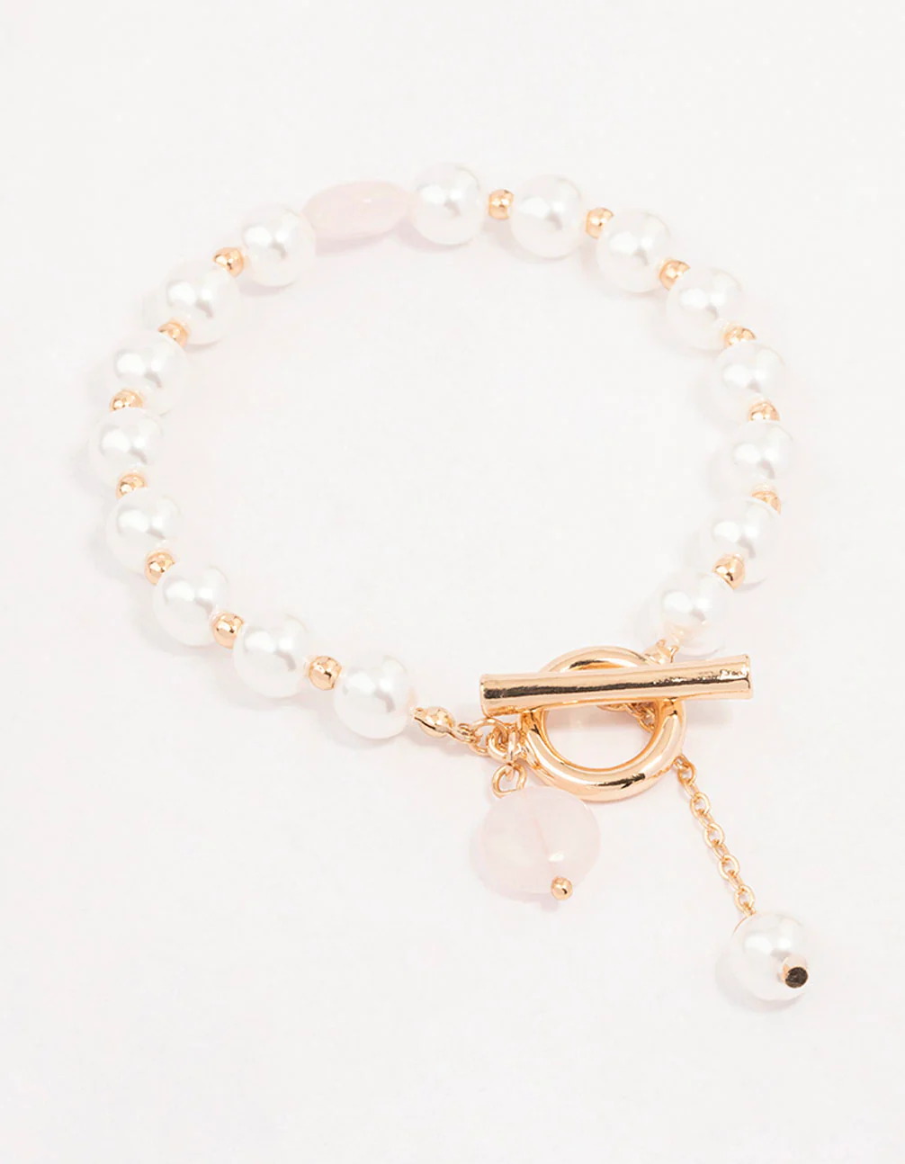 Gold Pearl Beaded T&O Bracelet - Image 3
