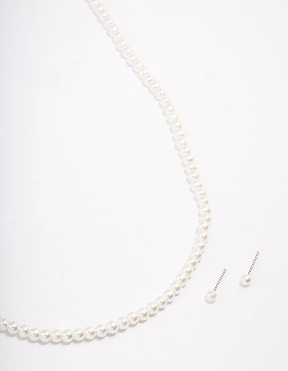 Silver Basic Pearl Strand Jewellery Set - Image 2