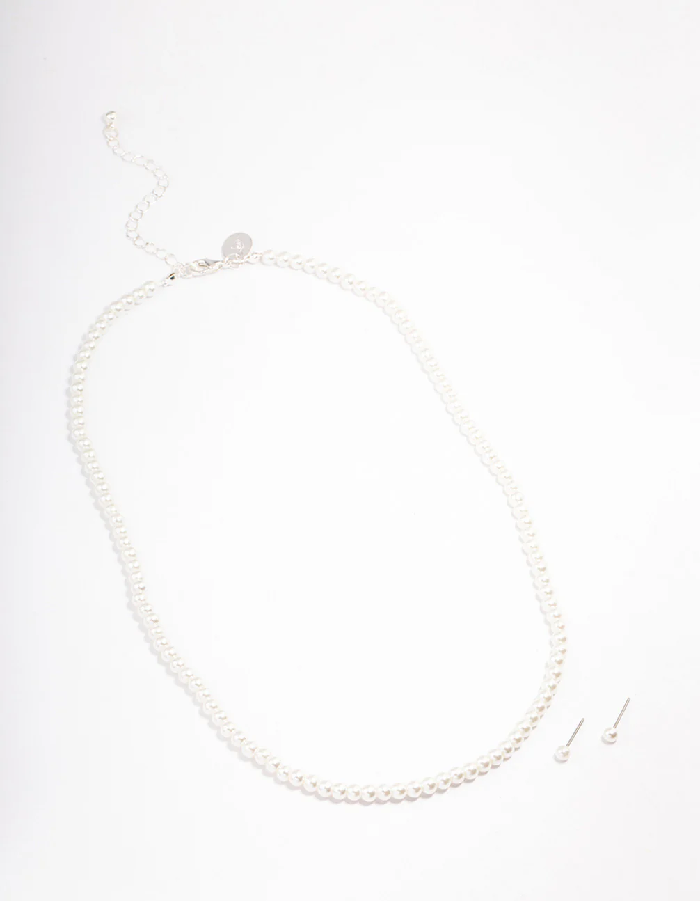 Silver Basic Pearl Strand Jewellery Set - Image 3
