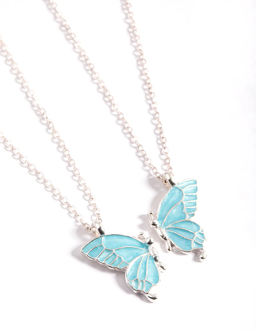 Silver Best Friend Butterfly Necklace Pack - Image 2