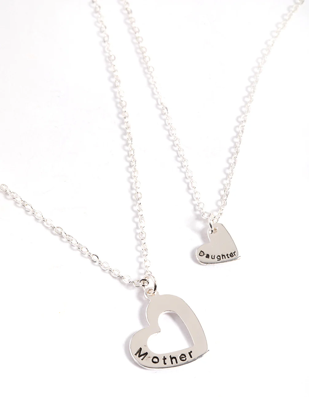 Silver Open Heart Necklace Pack - Image 2