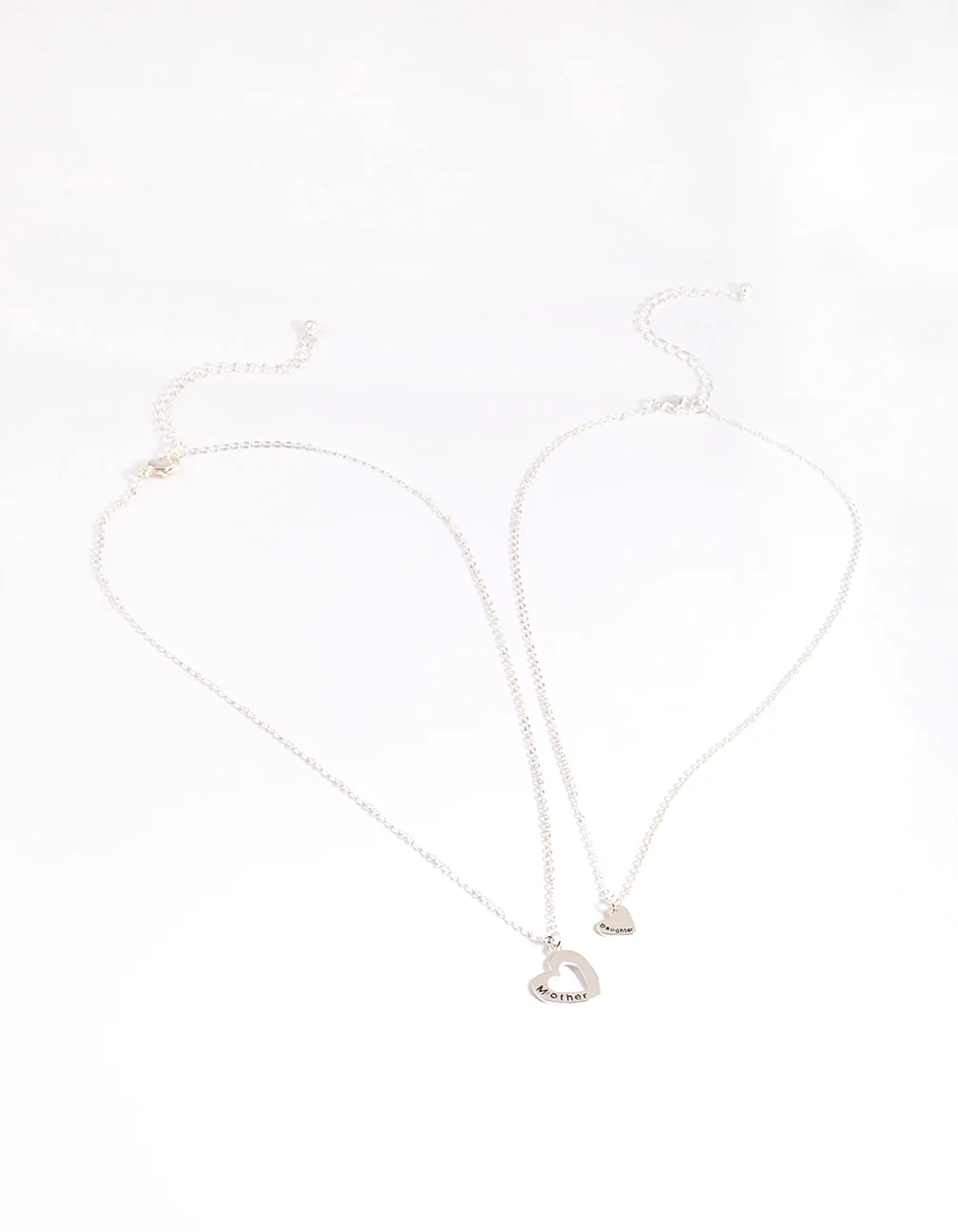 Silver Open Heart Necklace Pack - Image 3