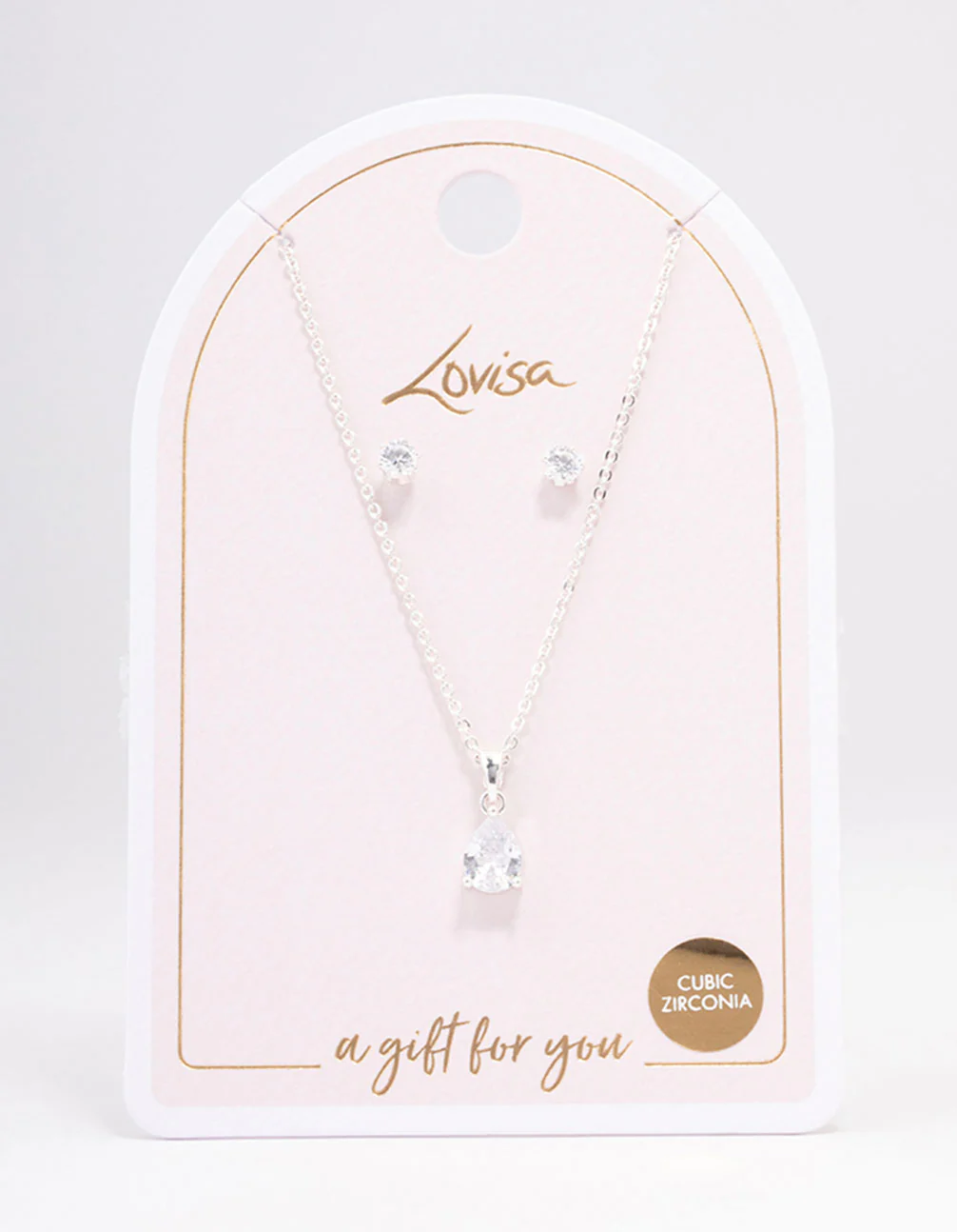 Silver Pear Drop Jewellery Set - Image 2