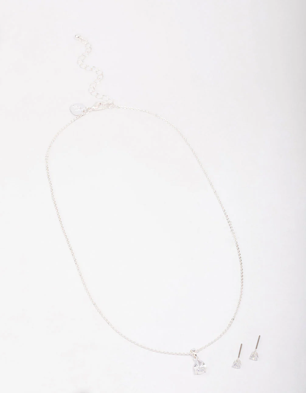 Silver Pear Drop Jewellery Set - Image 3