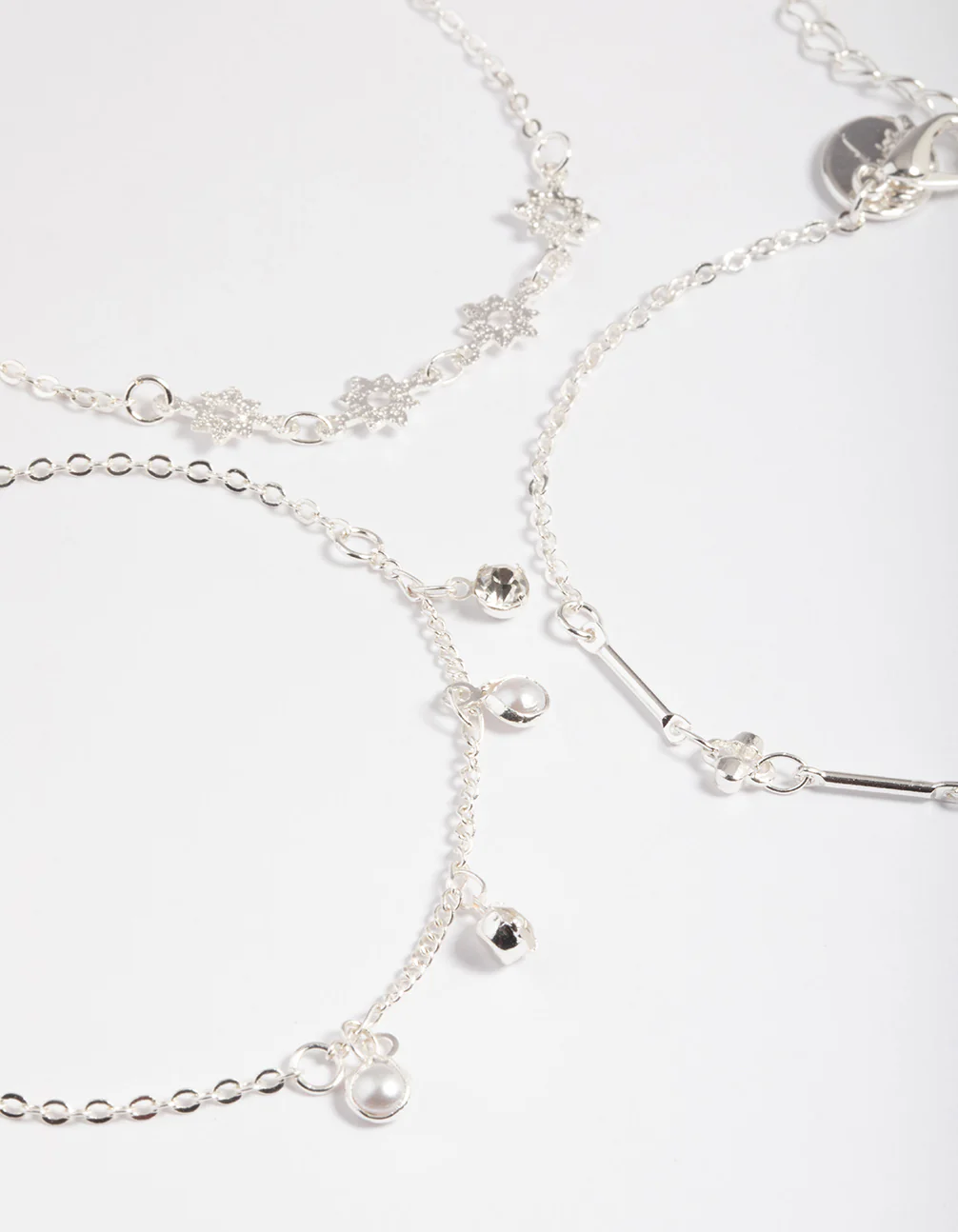 Silver Star & Pearl Droplet Charm Bracelet Pack - Image 3