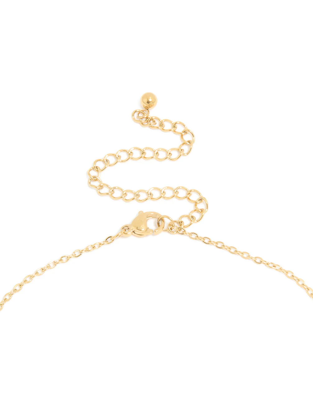 Waterproof Gold Plated Gold Plated Stainless Steel Mini Bubble Letter R Necklace - Image 5