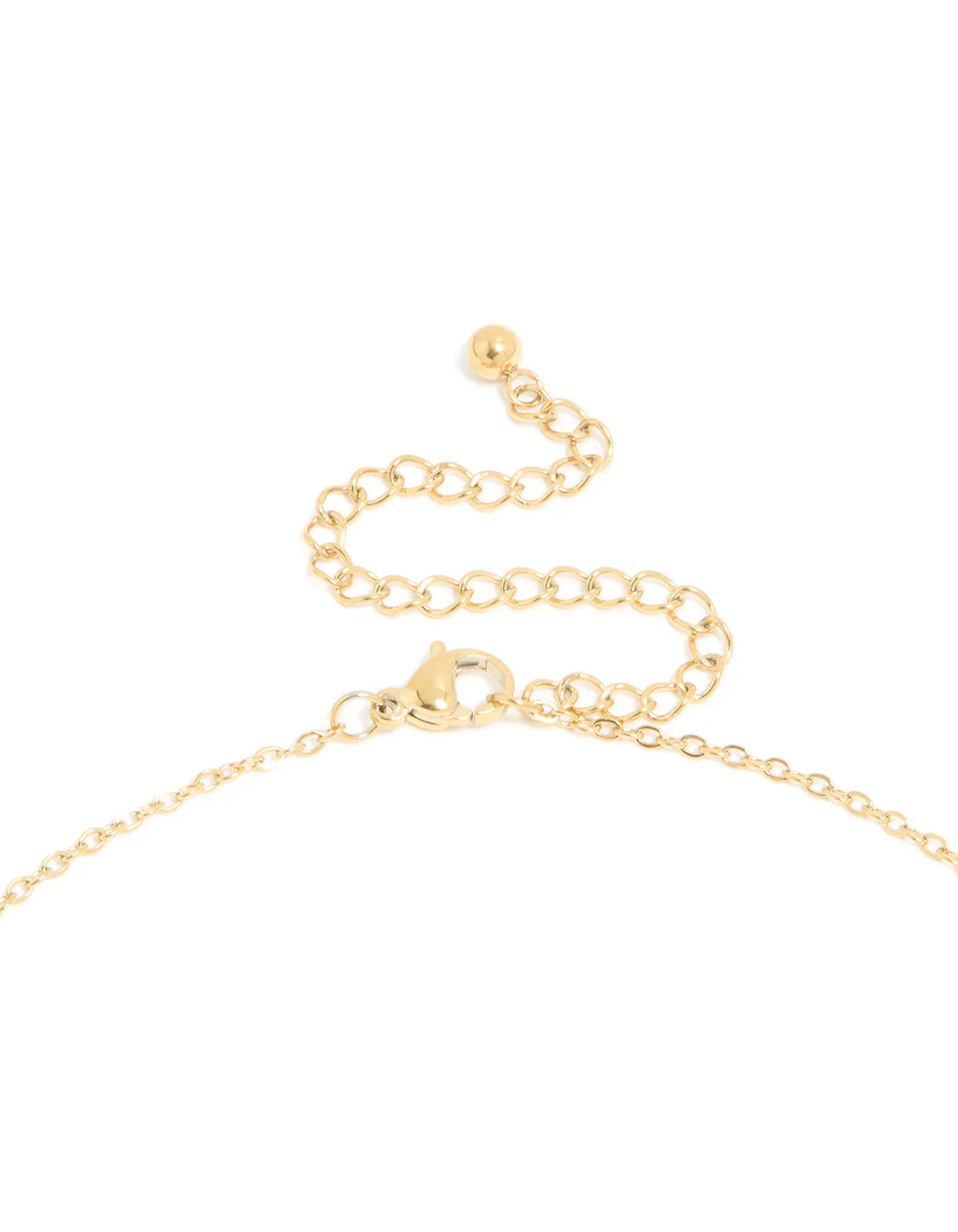 Waterproof Gold Plated Gold Plated Stainless Steel Mini Bubble Letter Z Necklace - Image 5