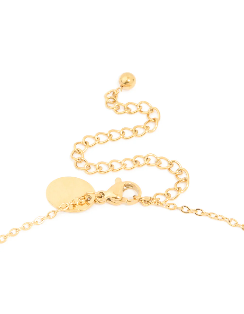 Waterproof Gold Plated Stainless Steel Amethyst Semi Precious Stone Pendant Necklace - Image 3