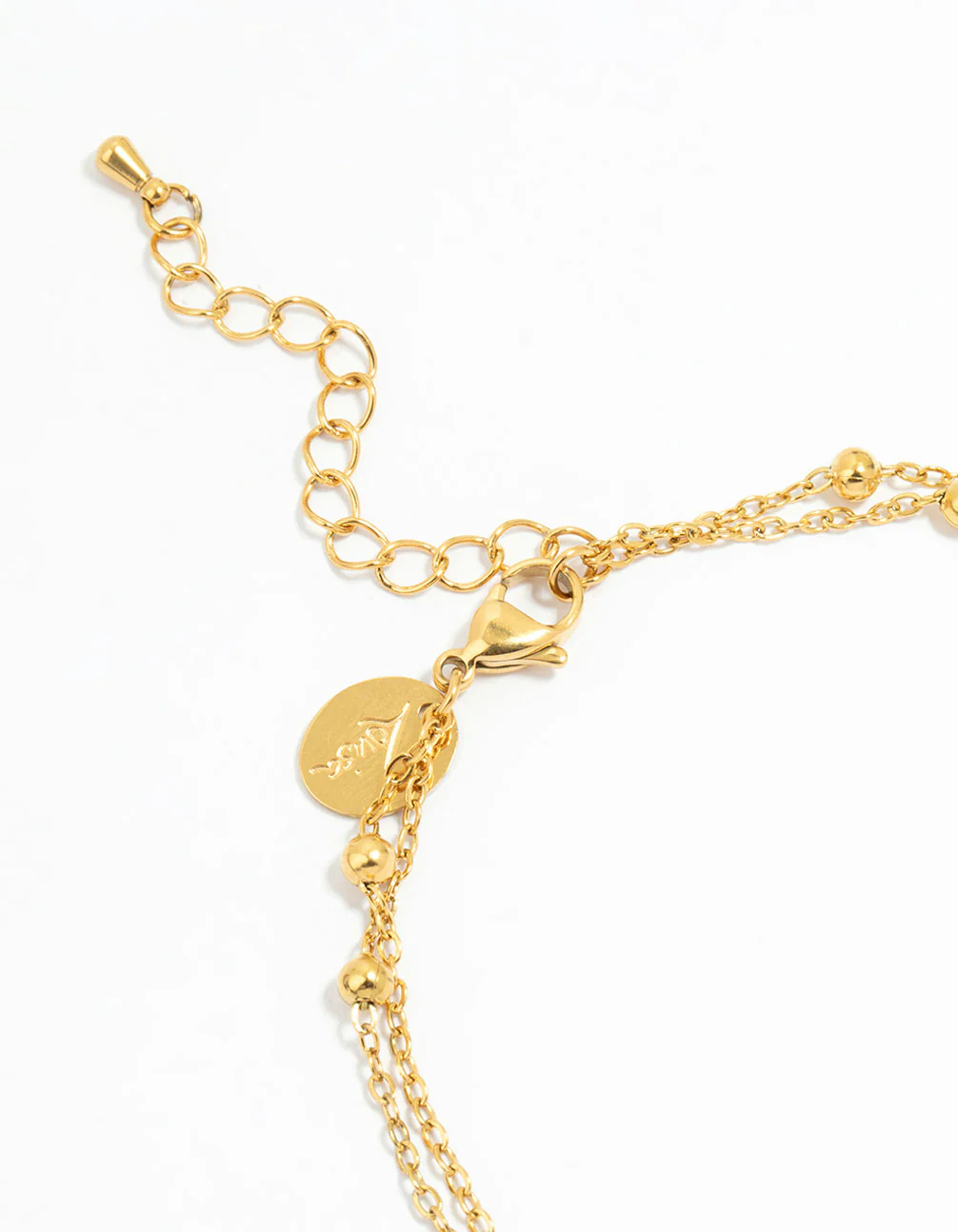 Waterproof Gold Plated Stainless Steel Ball Anklet - Image 3