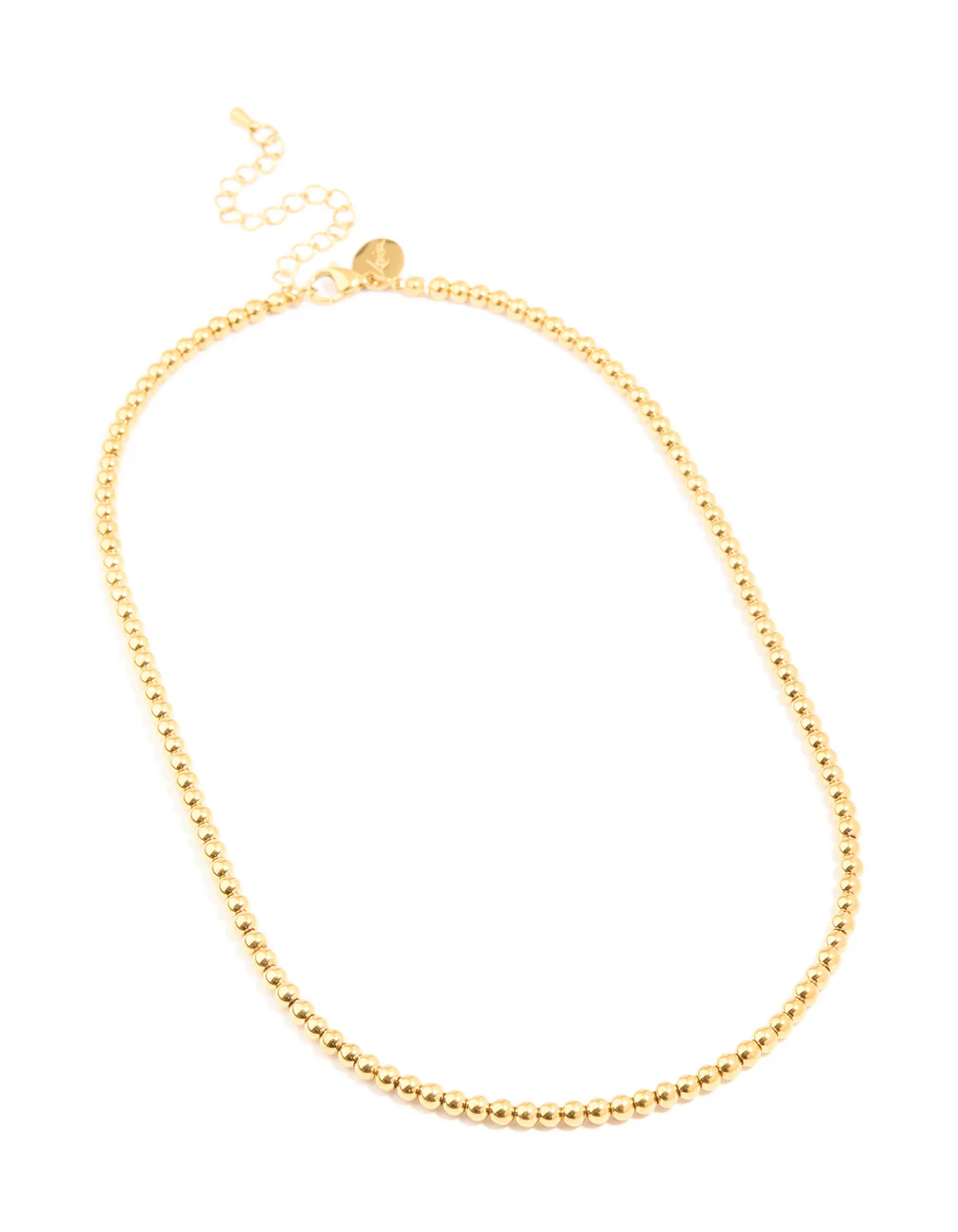 Waterproof Gold Plated Stainless Steel Ball Chain Necklace - Image 4