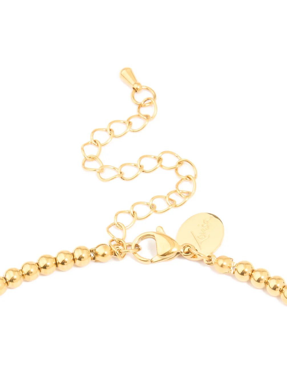 Waterproof Gold Plated Stainless Steel Ball Chain Necklace - Image 5