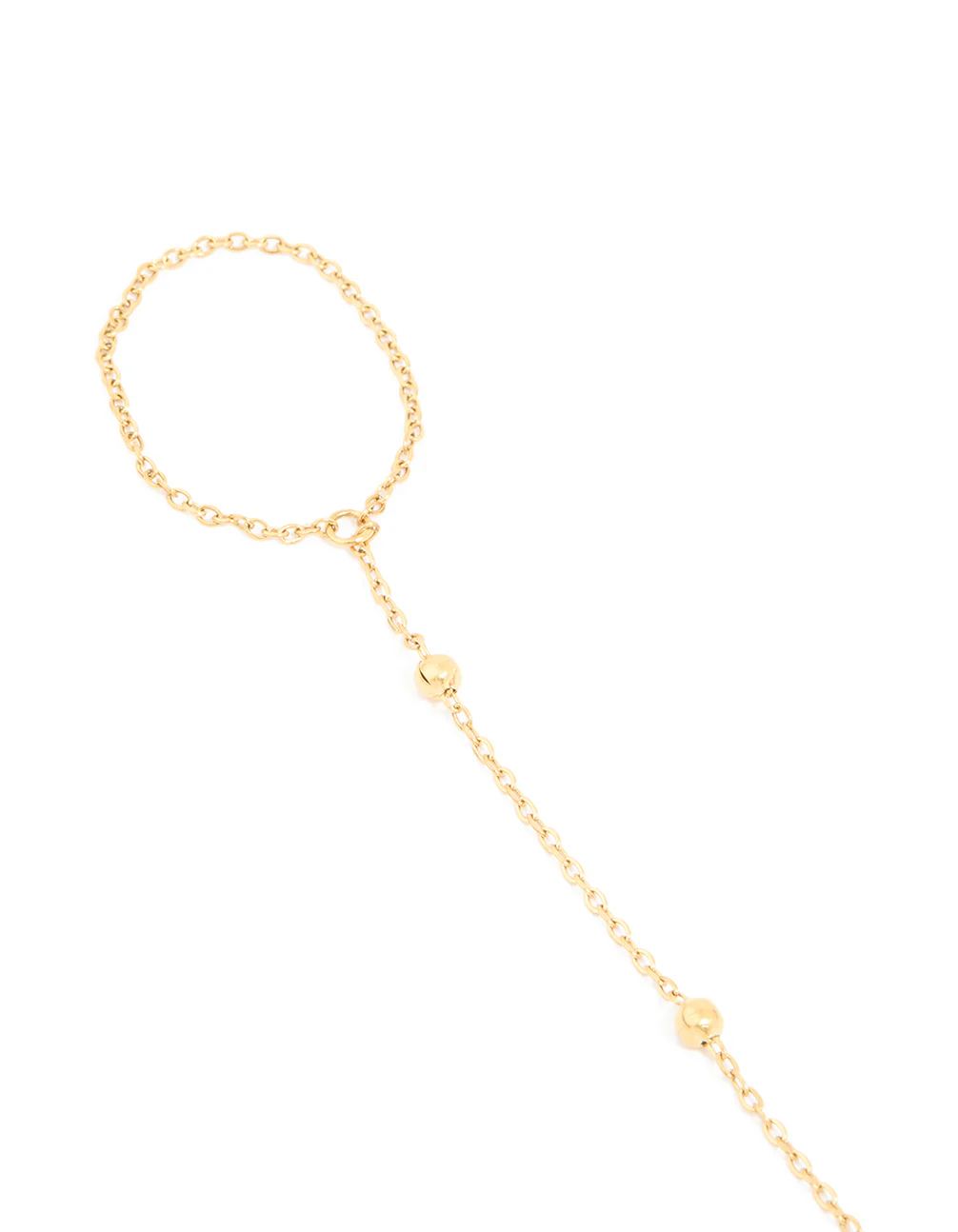 Waterproof Gold Plated Stainless Steel Ball Detail Hand Chain - Image 2