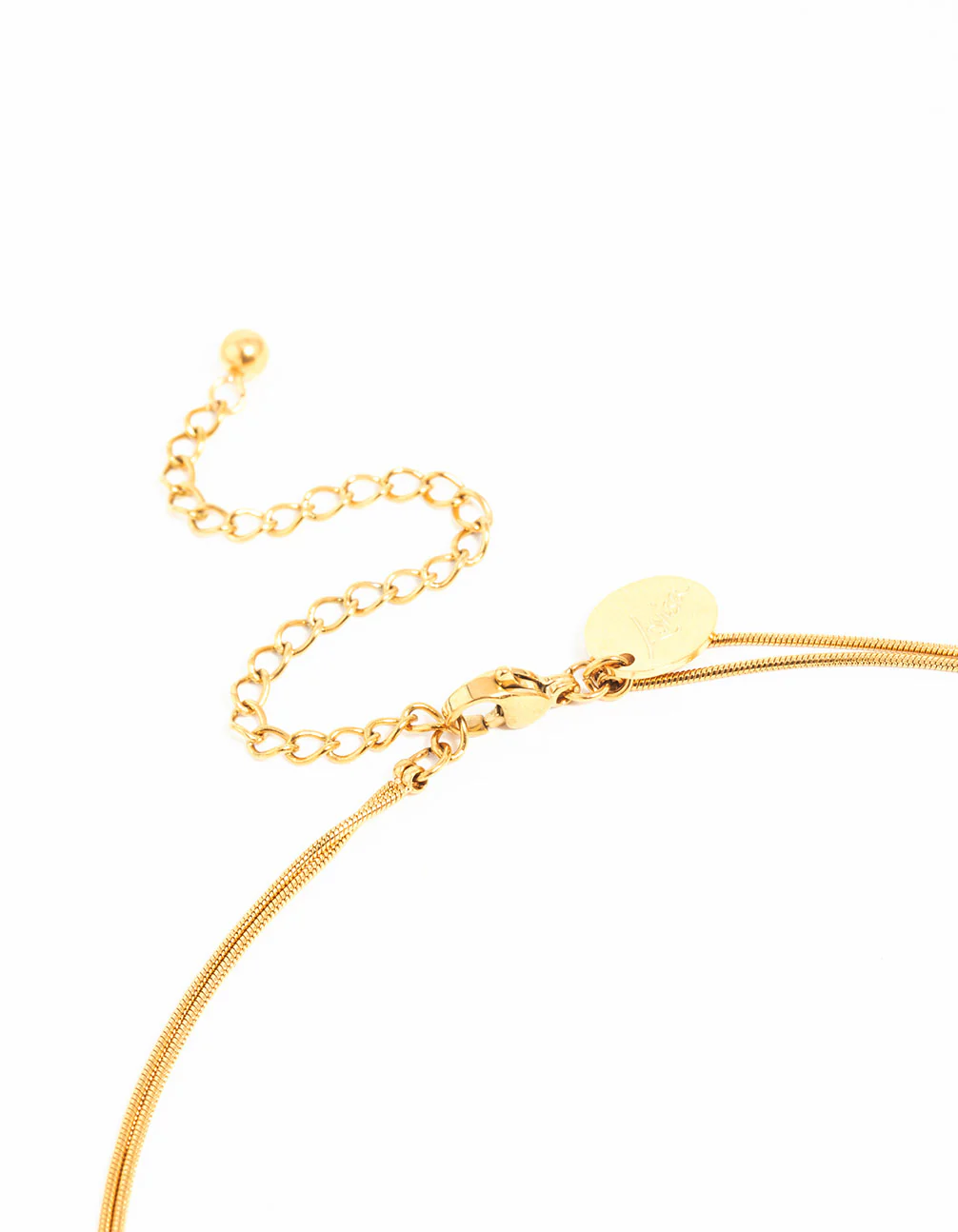 Waterproof Gold Plated Stainless Steel Ball Pendant Layered Necklace - Image 3