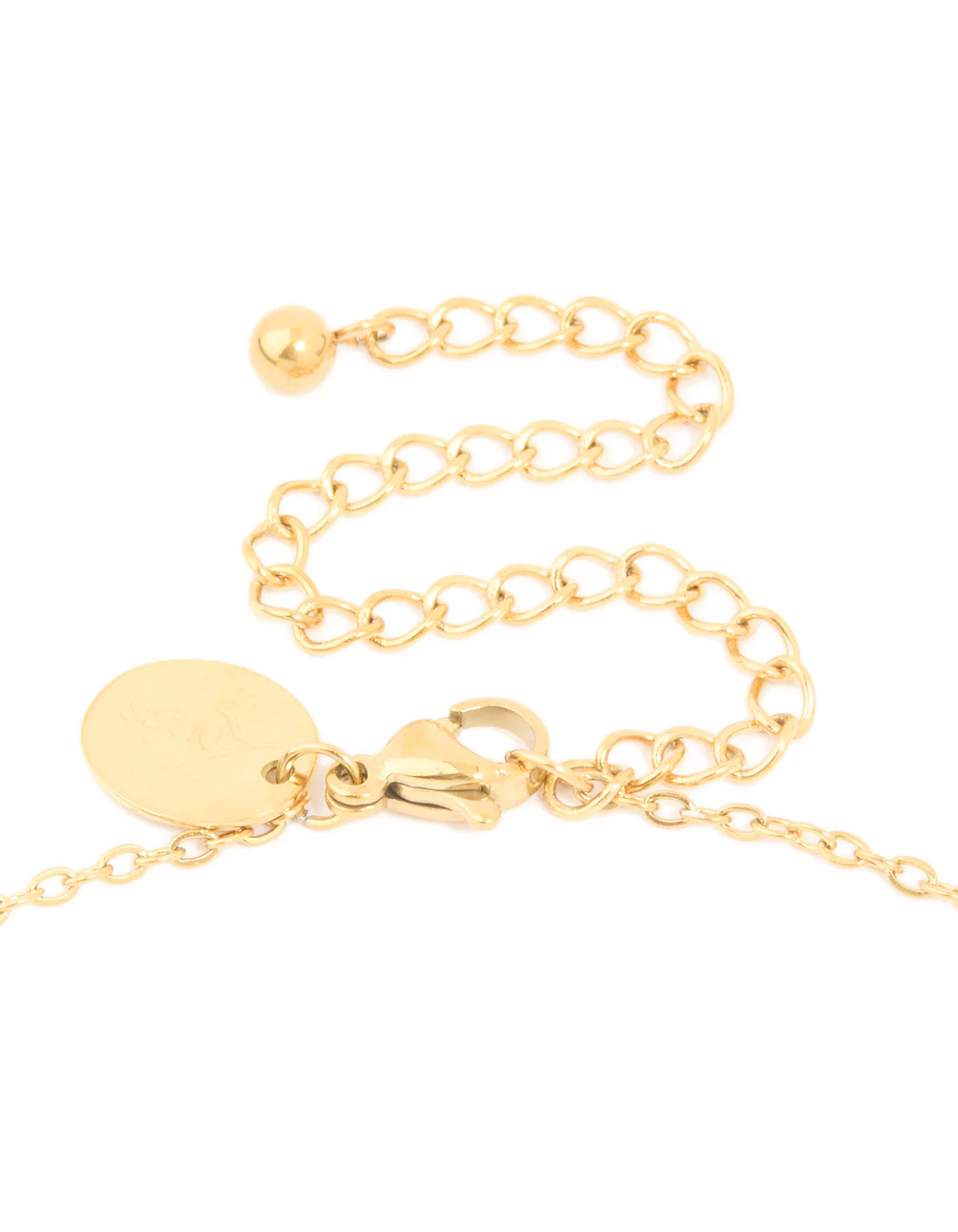 Waterproof Gold Plated Stainless Steel Bamboo Letter A Necklace - Image 5