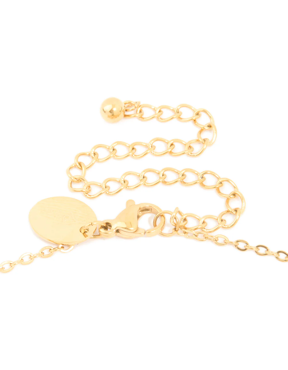 Waterproof Gold Plated Stainless Steel Bamboo Letter C Necklace - Image 5