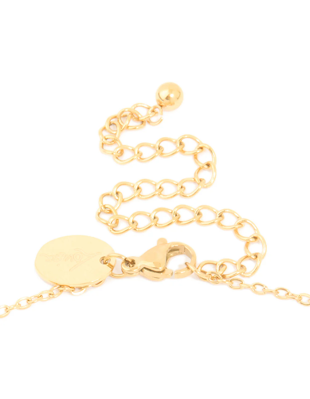 Waterproof Gold Plated Stainless Steel Bamboo Letter E Necklace - Image 5