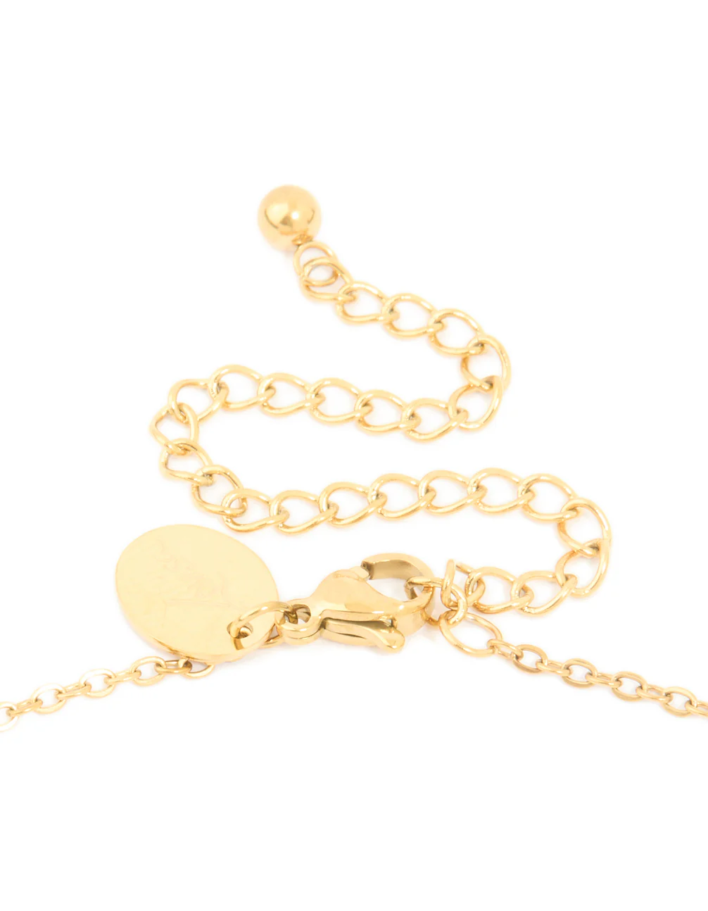 Waterproof Gold Plated Stainless Steel Bamboo Letter J Necklace - Image 5