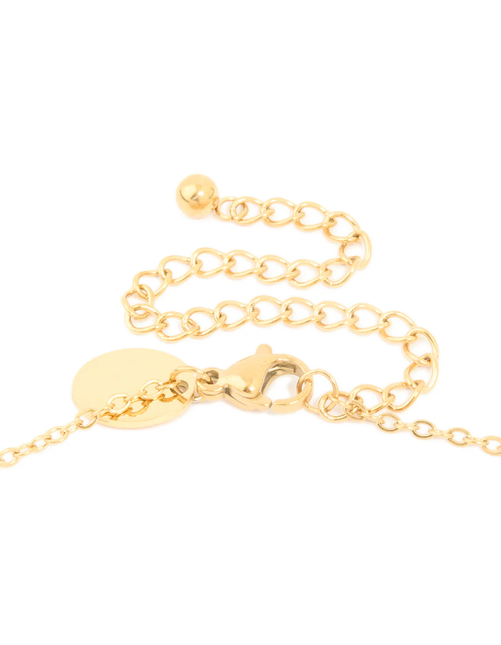 Waterproof Gold Plated Stainless Steel Bamboo Letter K Necklace - Image 5
