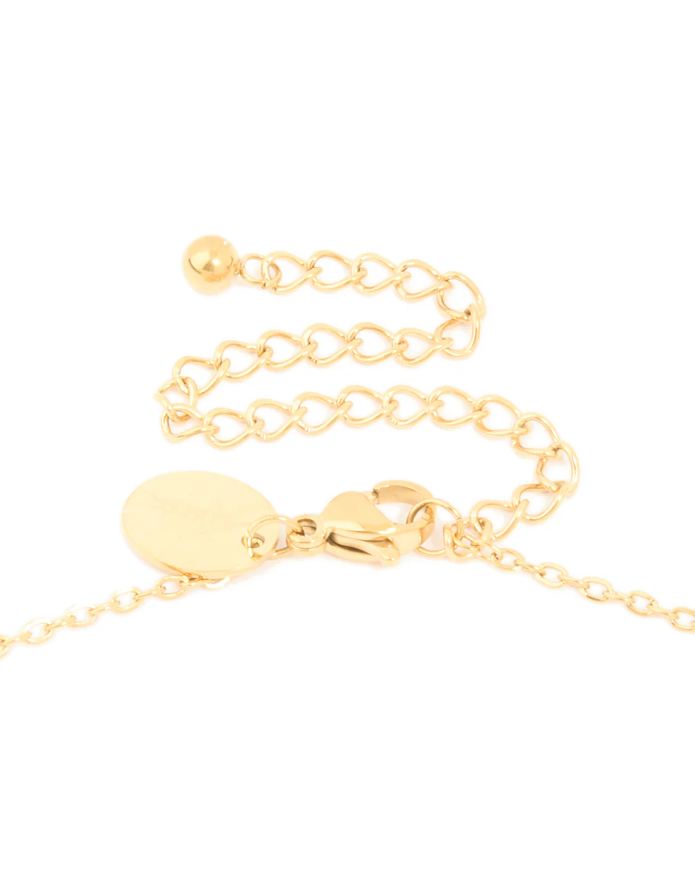 Waterproof Gold Plated Stainless Steel Bamboo Letter L Necklace - Image 5