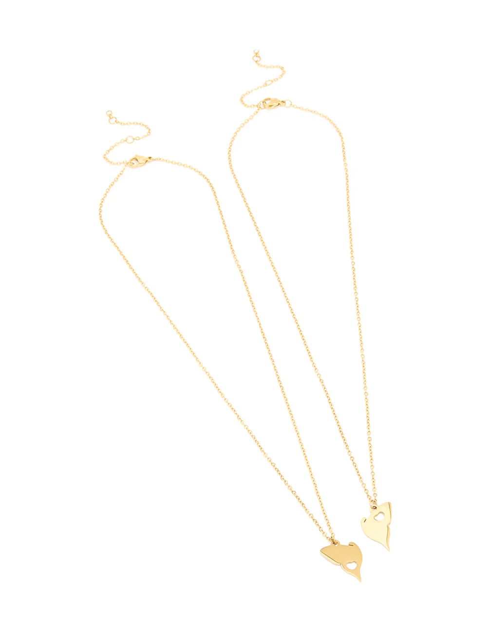 Waterproof Gold Plated Stainless Steel BFF Butterfly Necklaces 2-Pack - Image 2