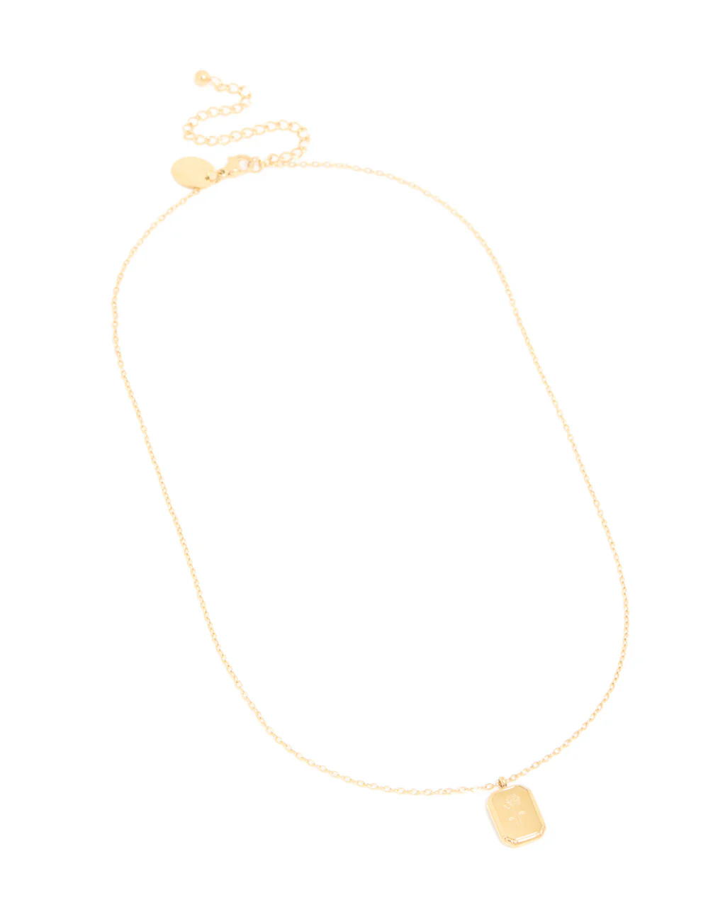 Waterproof Gold Plated Stainless Steel Birth Flower July Larkspur Necklace - Image 4