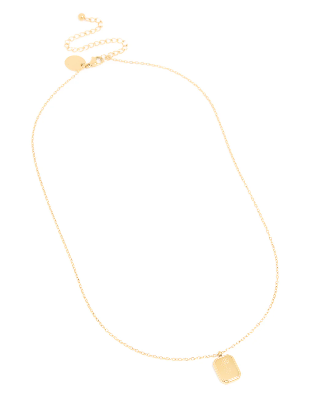 Waterproof Gold Plated Stainless Steel Birth Flower June Rose Necklace - Image 4