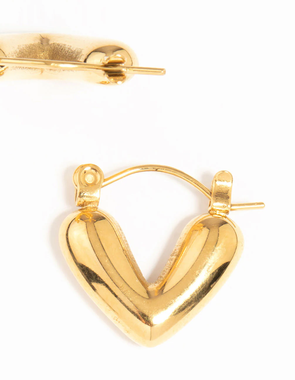 Waterproof Gold Plated Stainless Steel Bold Hoop Earrings - Image 5