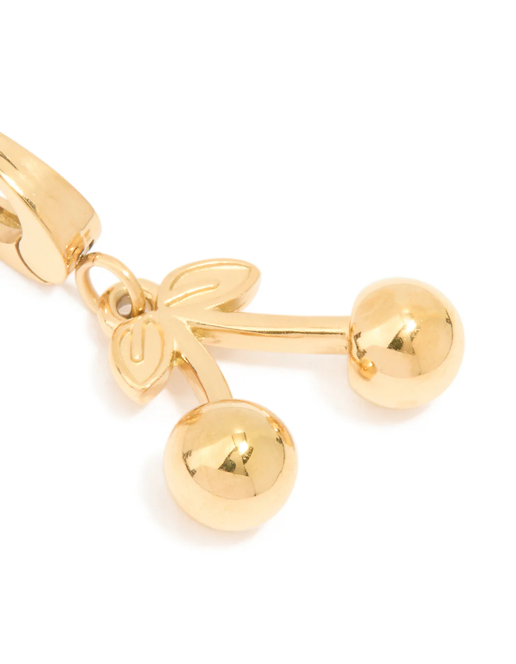 Waterproof Gold Plated Stainless Steel Bow Cherry Charm - Image 2