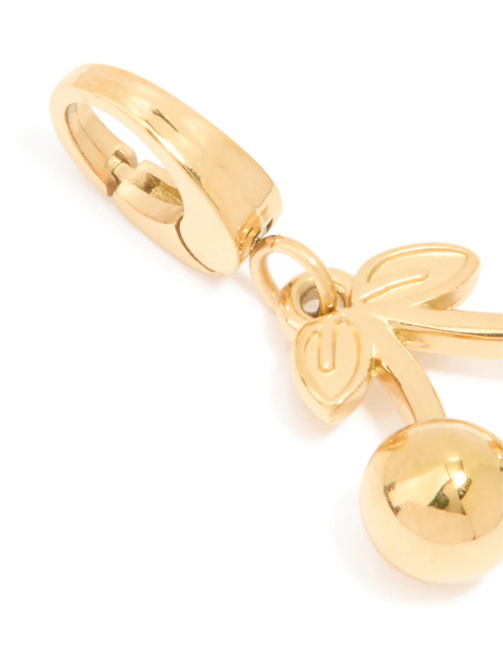 Waterproof Gold Plated Stainless Steel Bow Cherry Charm - Image 3