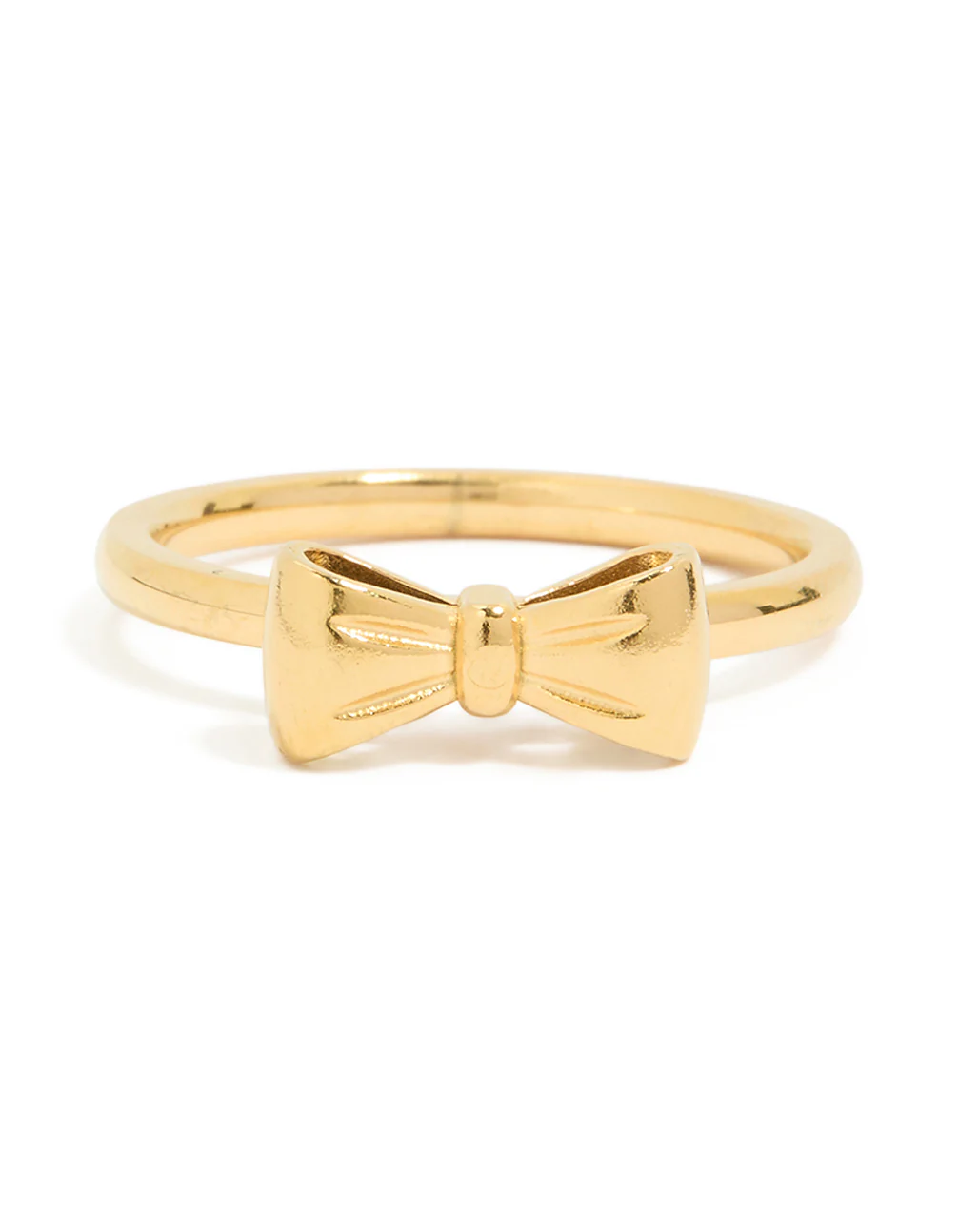 Waterproof Gold Plated Stainless Steel Bow Ring - Image 5