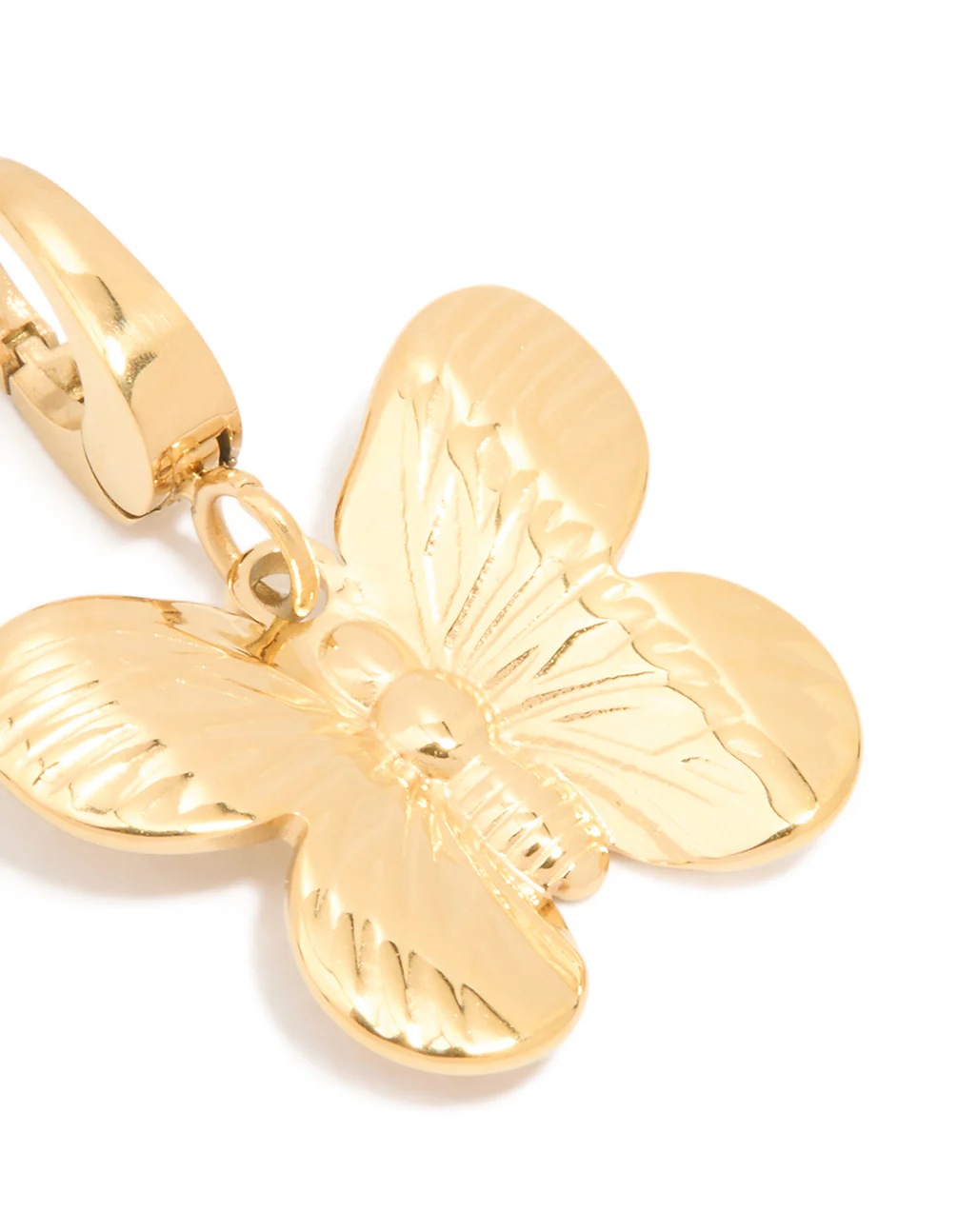 Waterproof Gold Plated Stainless Steel Butterfly Charm - Image 2