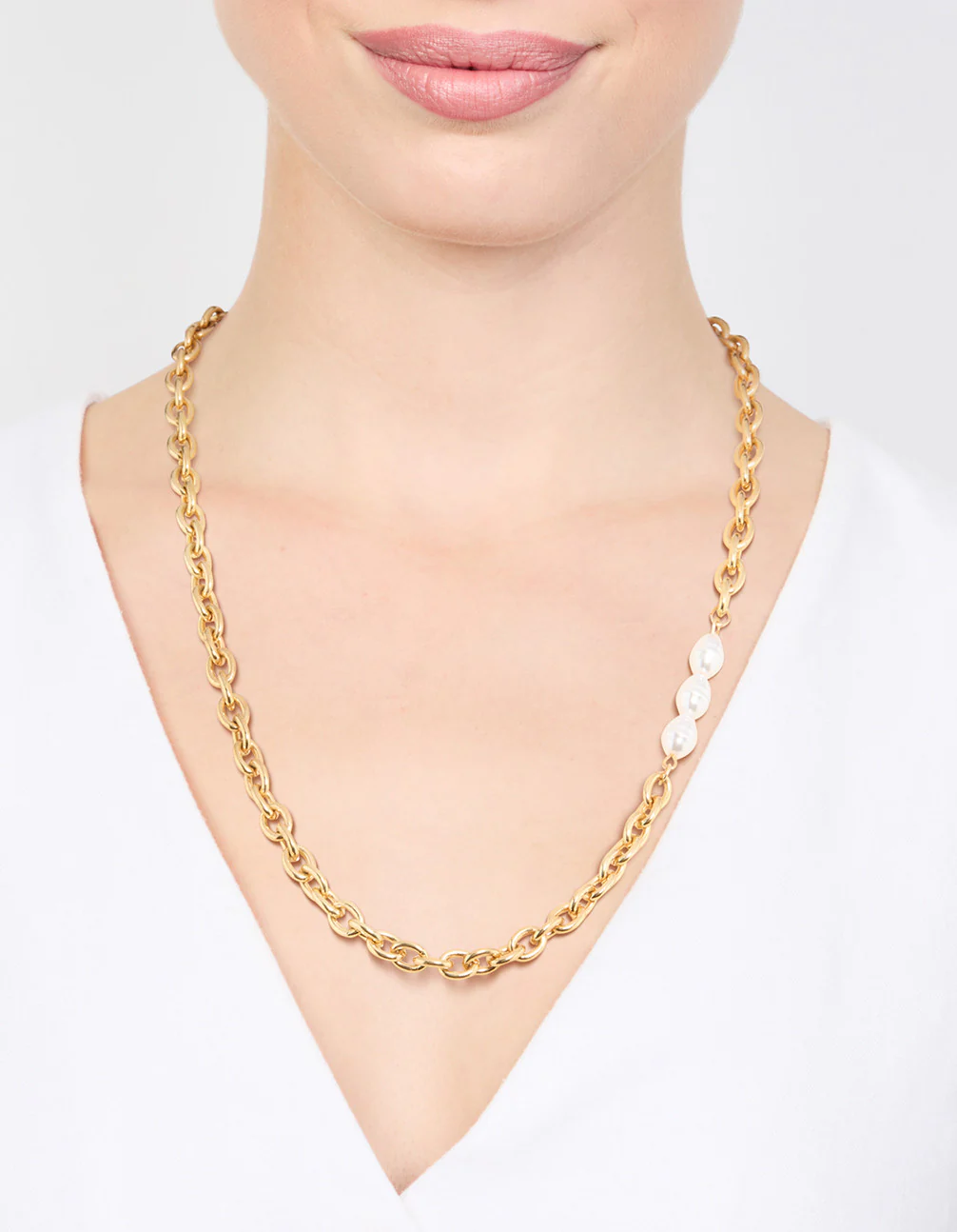Waterproof Gold Plated Stainless Steel Cable Necklace - Image 2