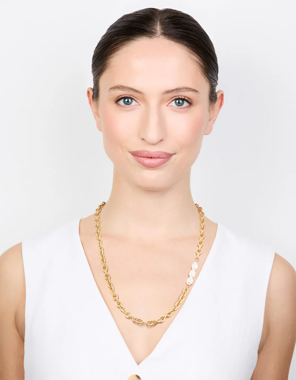 Waterproof Gold Plated Stainless Steel Cable Necklace - Image 3