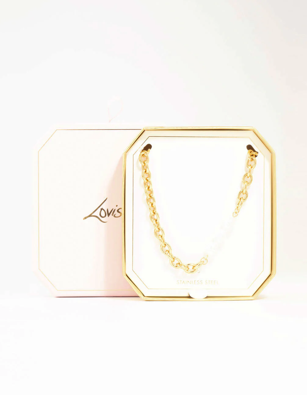 Waterproof Gold Plated Stainless Steel Cable Necklace - Image 5