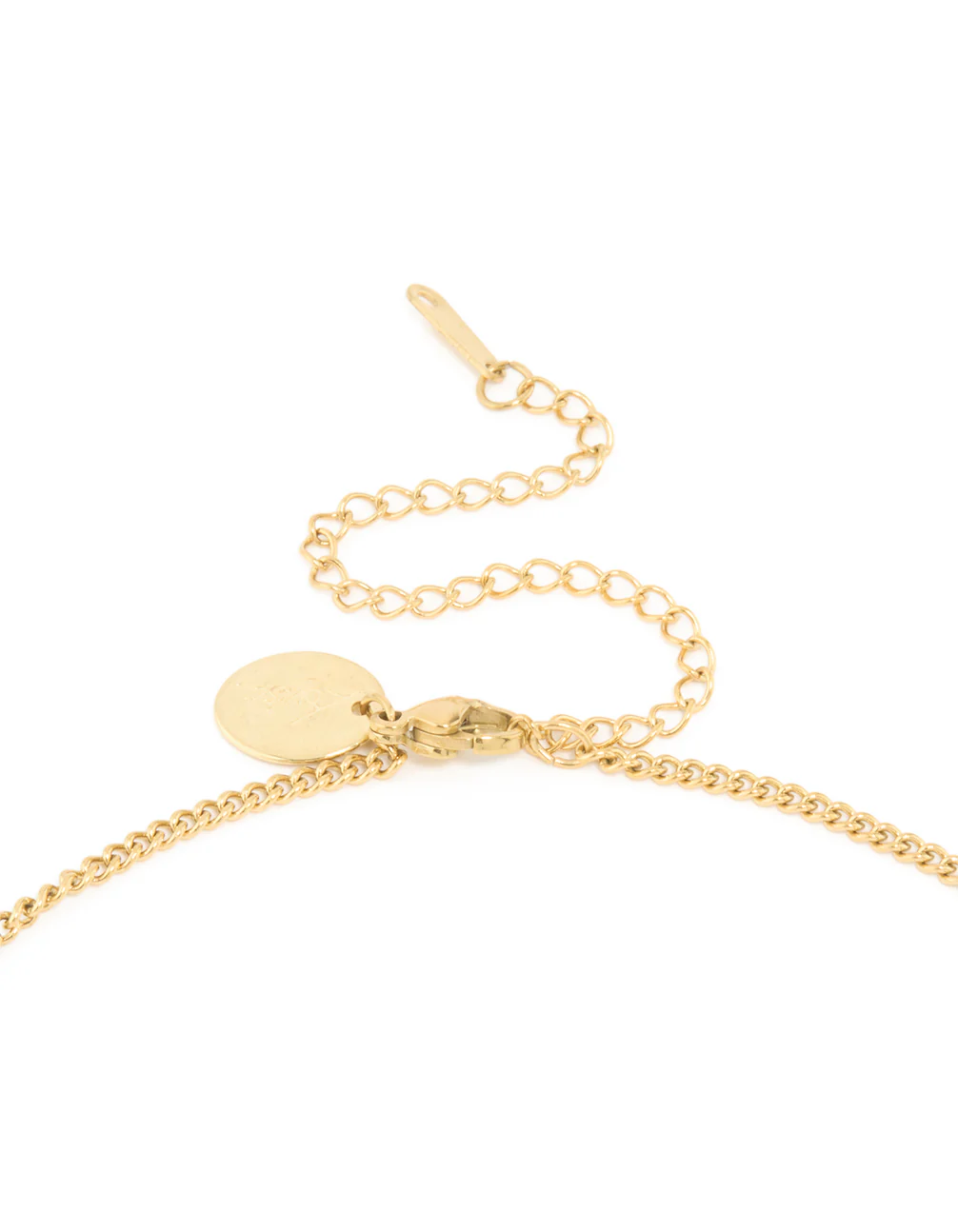 Waterproof Gold Plated Stainless Steel Cancer Circle Zodiac Sign Necklace - Image 3