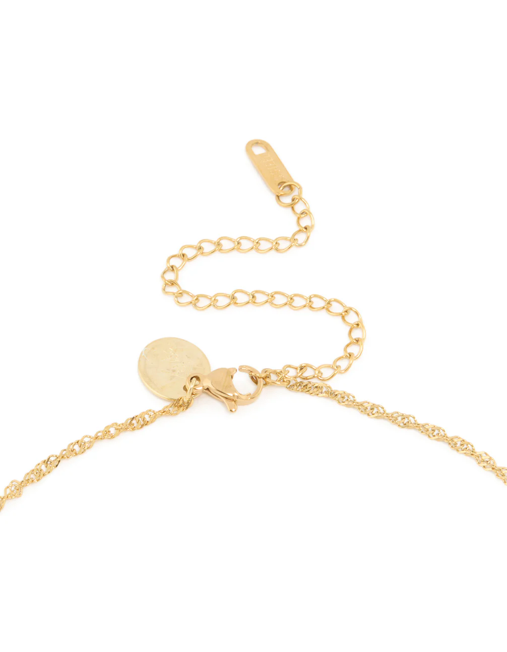 Waterproof Gold Plated Stainless Steel Cancer Tab Necklace - Image 3