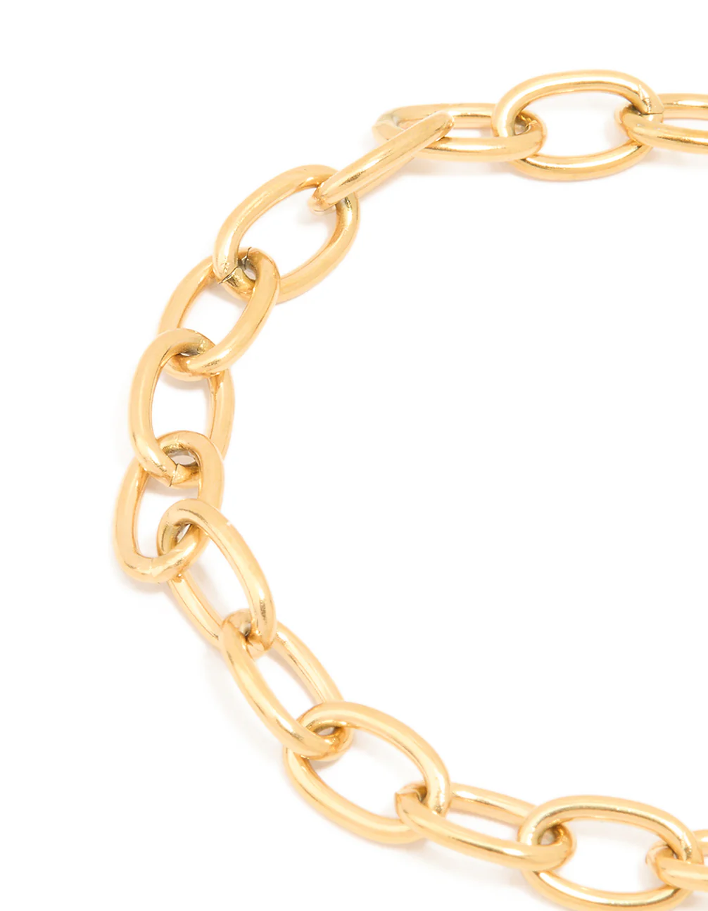 Waterproof Gold Plated Stainless Steel Chain Heart Clasp Bracelet - Image 5