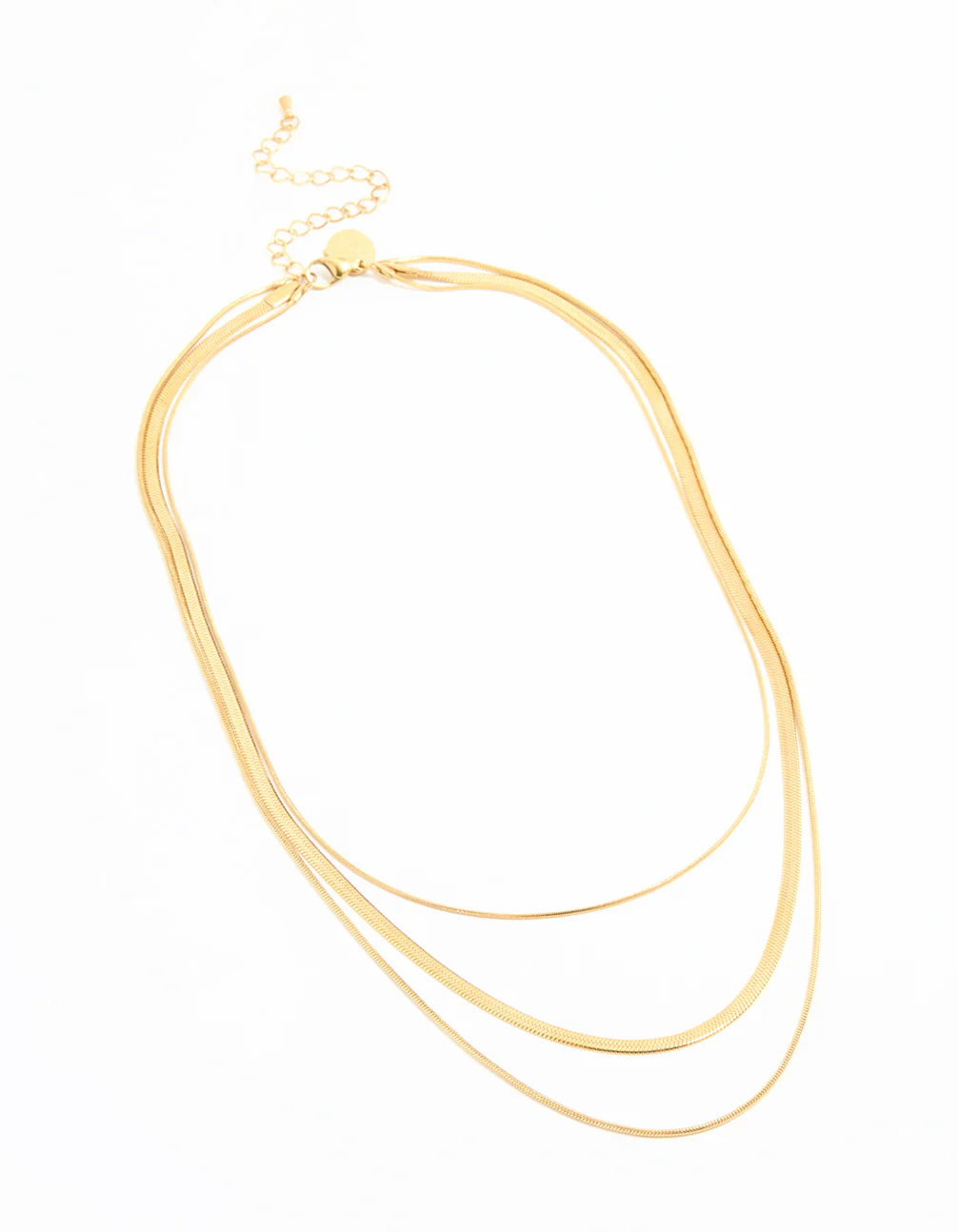 Waterproof Gold Plated Stainless Steel Chain Layered Necklace - Image 2