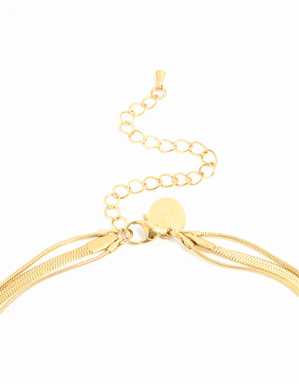 Waterproof Gold Plated Stainless Steel Chain Layered Necklace - Image 3