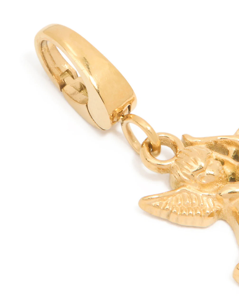 Waterproof Gold Plated Stainless Steel Cherub Charm - Image 3