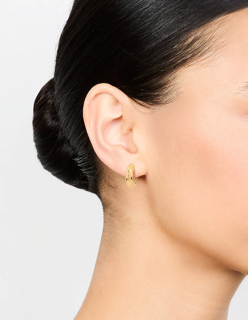 Waterproof Gold Plated Stainless Steel Hoop Earrings - Image 2