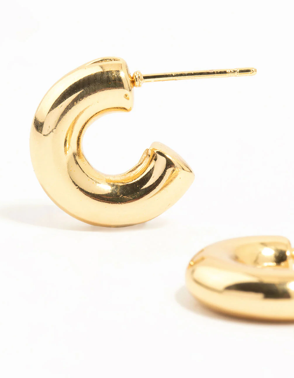 Waterproof Gold Plated Stainless Steel Hoop Earrings - Image 4