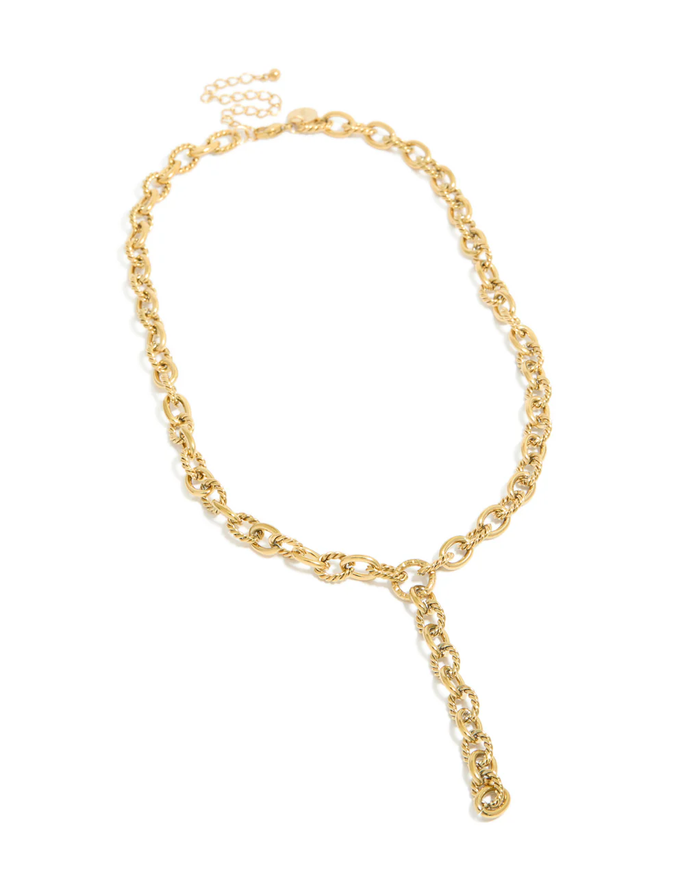 Waterproof Gold Plated Stainless Steel Chunky Chain Y-Necklace - Image 2