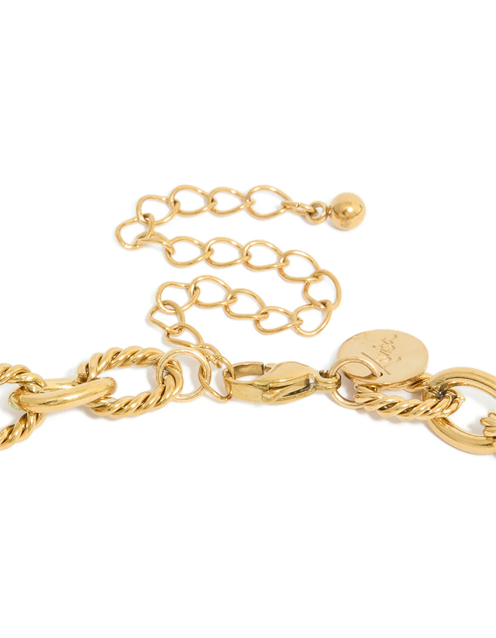 Waterproof Gold Plated Stainless Steel Chunky Chain Y-Necklace - Image 3