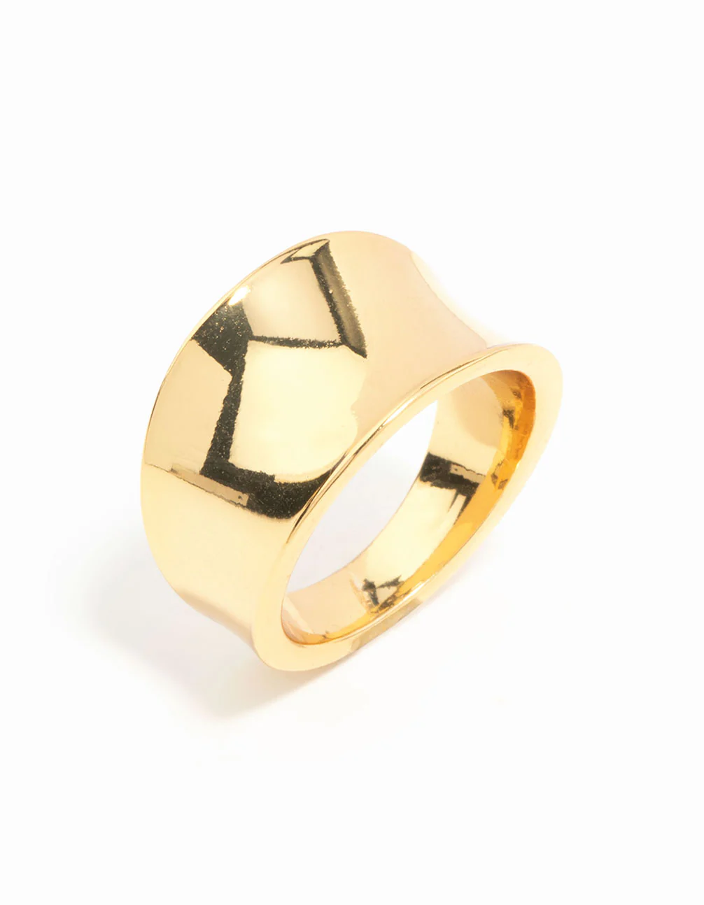 Waterproof Gold Plated Stainless Steel Chunky Ring - Image 2