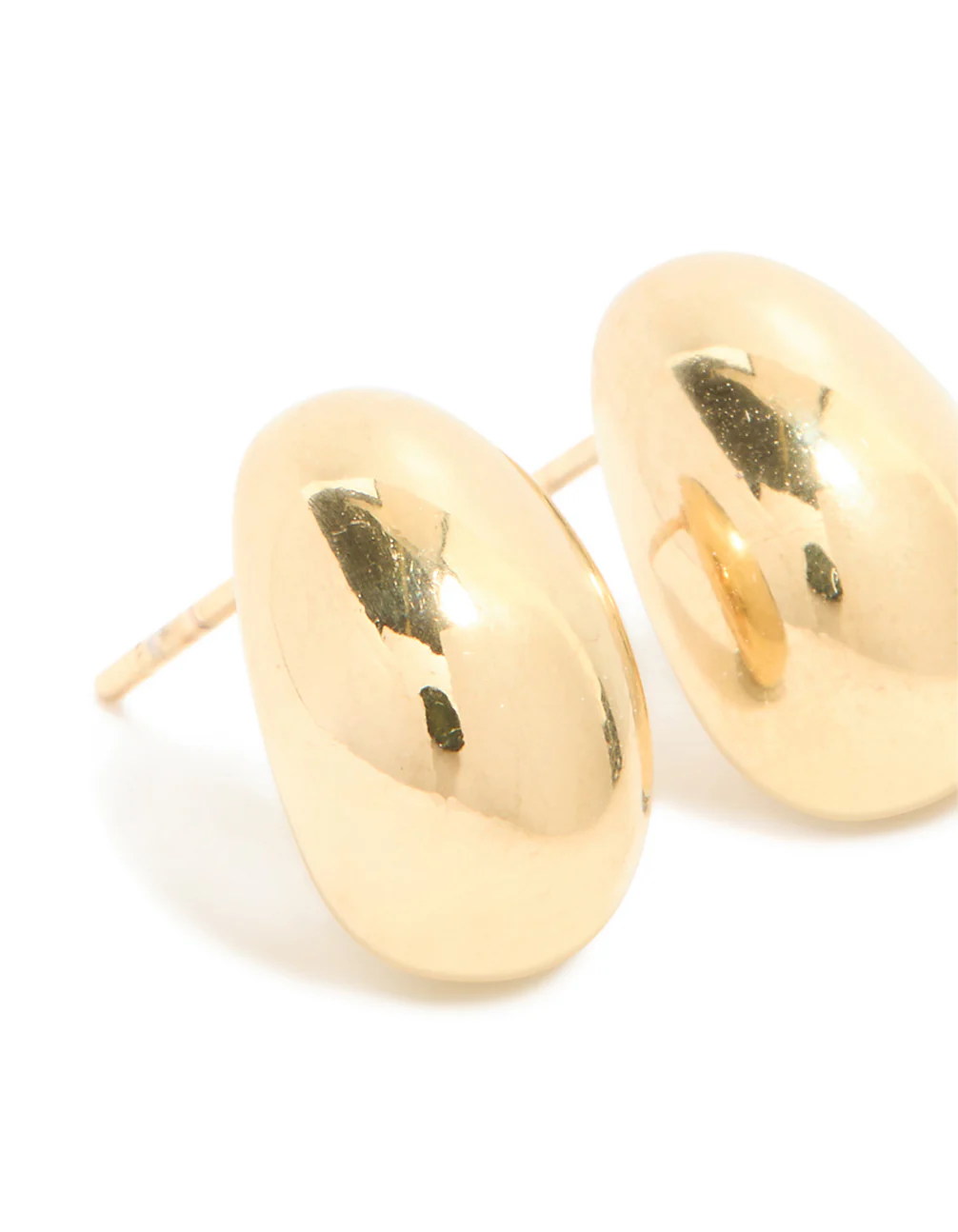 Waterproof Gold Plated Stainless Steel Chunky Stud Earrings - Image 4