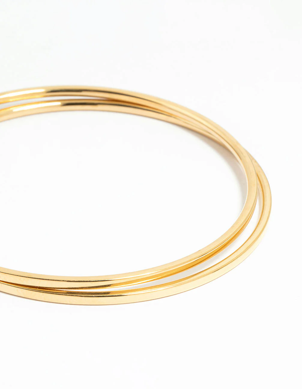 Waterproof Gold Plated Stainless Steel Clean Bangles 2-Pack - Image 2