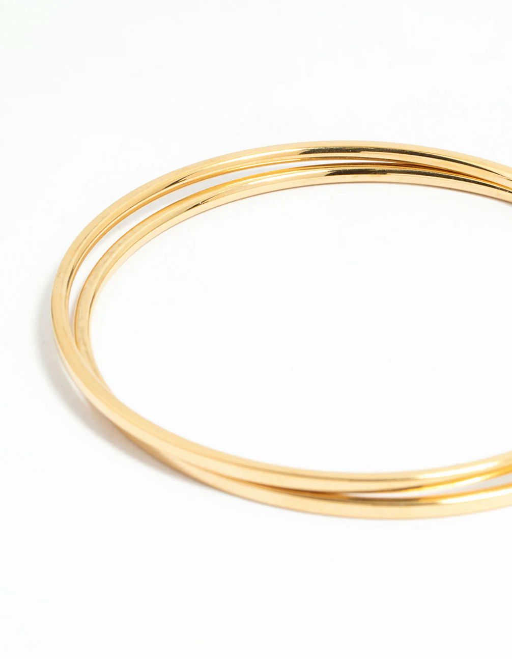 Waterproof Gold Plated Stainless Steel Clean Bangles 2-Pack - Image 3
